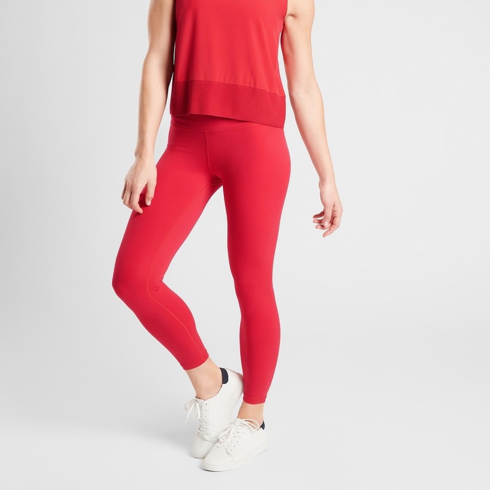 Athleta Elation 7/8 Red Tights